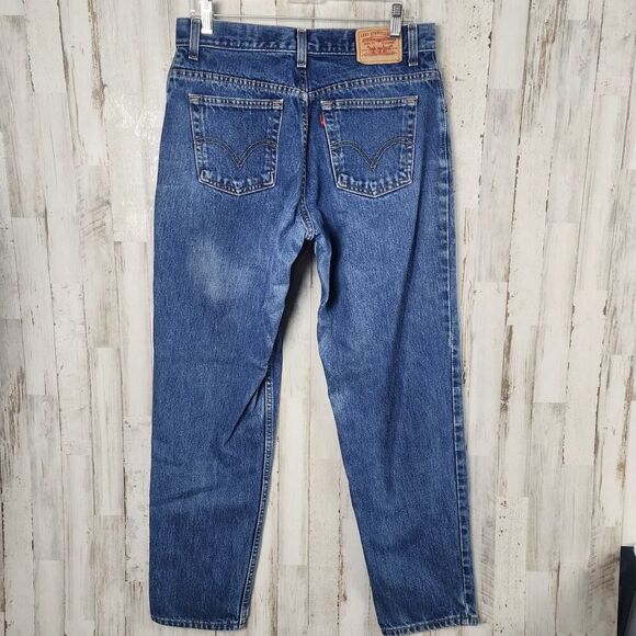 Vintage Levi's 550 Relaxed Tapered Jeans Blue Size 12 - Picture 2 of 10